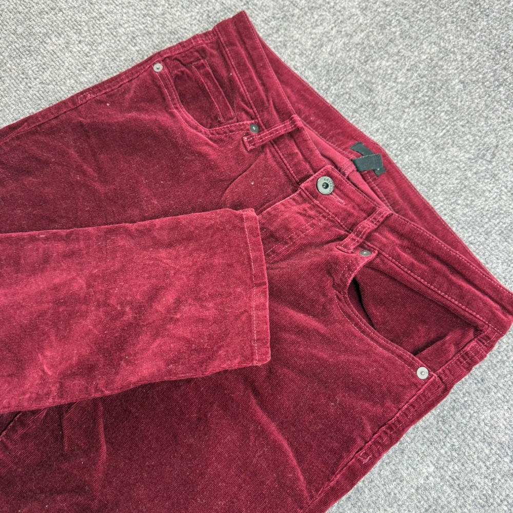 Edyson Skinny Pants 29 Burgundy Corduroy Stretch Casual Women